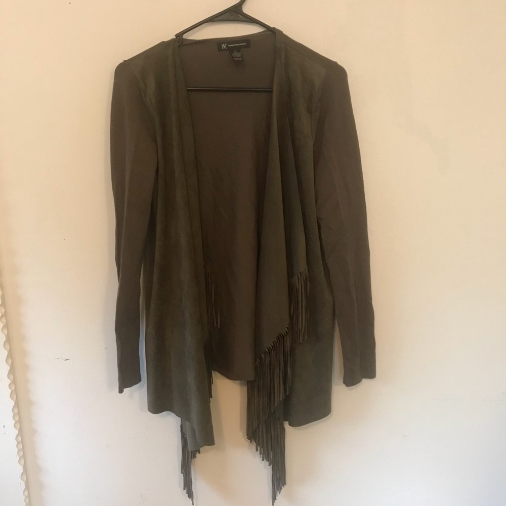 INC Suede cardigan